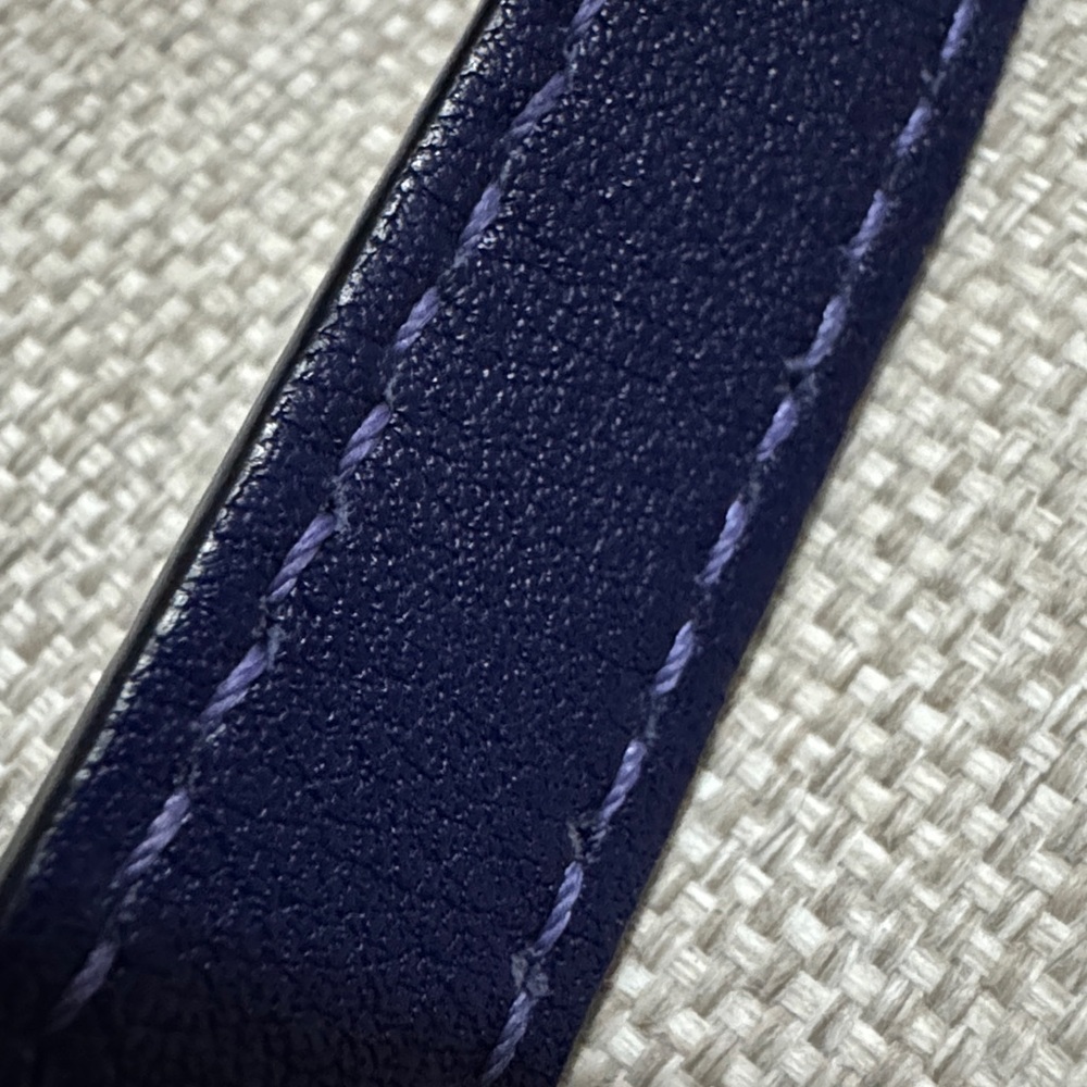 Like New Longchamp 3D Leather Crossbody Blue In Sapphire Color-Gunmetal Hardware - Picture 12 of 16